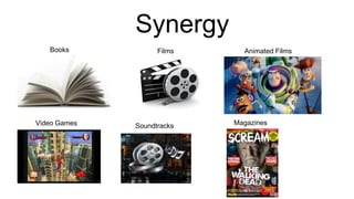 Synergy
Books Films Animated Films
Video Games Soundtracks Magazines
 