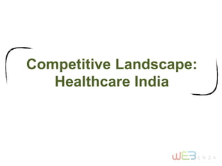 Competitive Landscape:
Healthcare India
 
