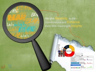 We give Meaning to the
conversations and Enhance
them With meaningful Insights
 