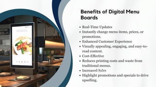 Digital Menu Boards In Delhi Romio Technologies | PPT