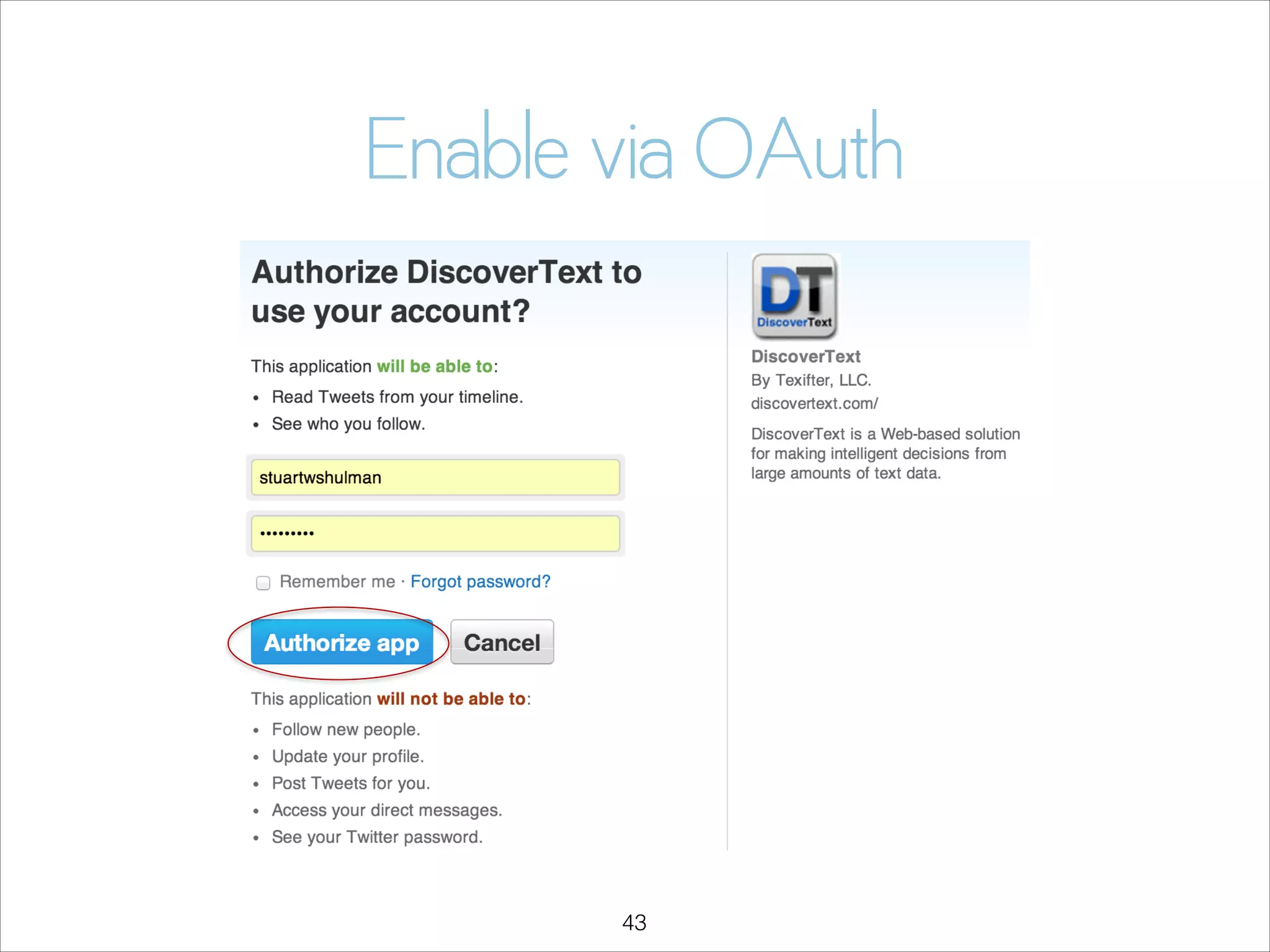 Enable via OAuth

!43

 