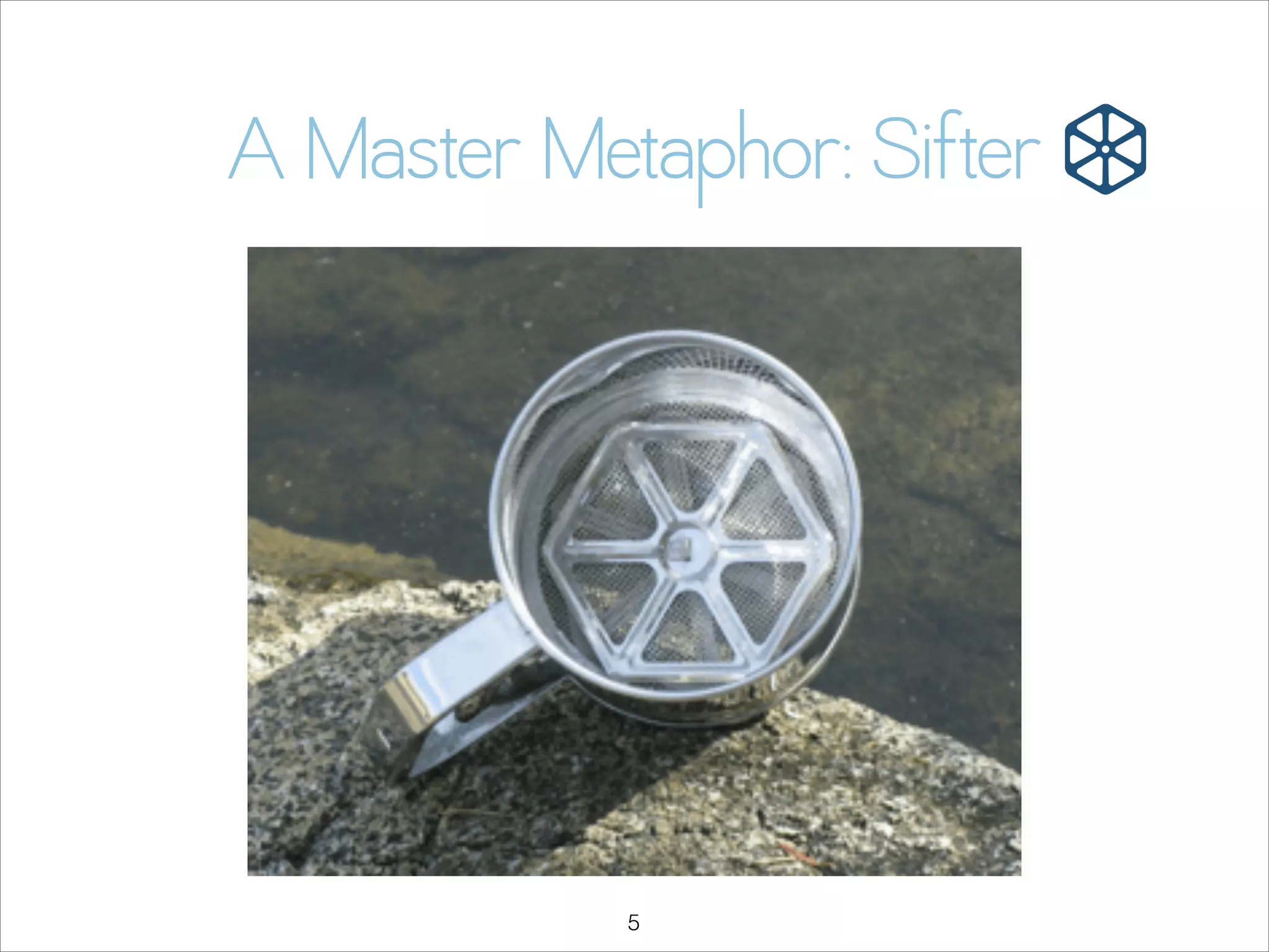 A Master Metaphor: Sifter

!5

 