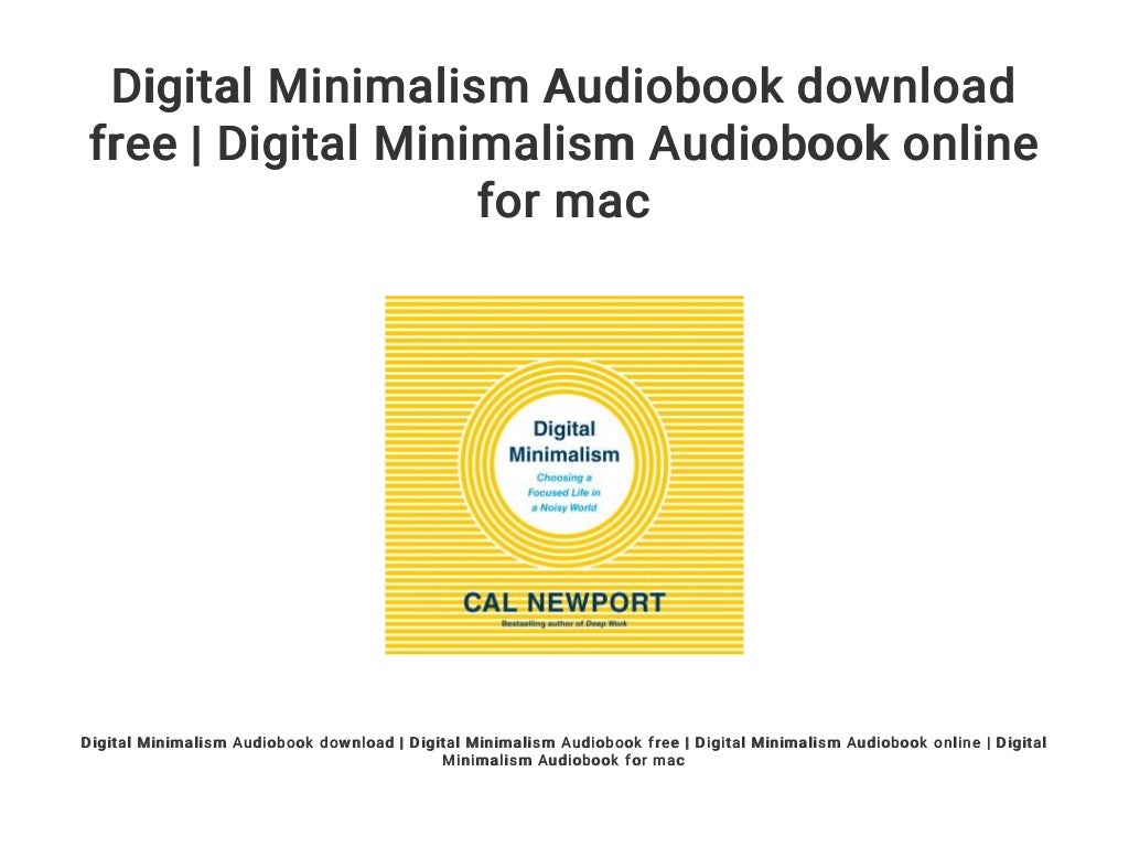 Digital Minimalism Audiobook download free | Digital Minimalism Audio…