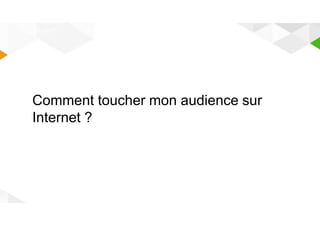 LEVIERS 
Comment toucher mon audience sur 
Internet ? 
 