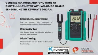 Digital Multimeter with AC/DC Clamp Sensor KEWMATE 2012RA | System ...
