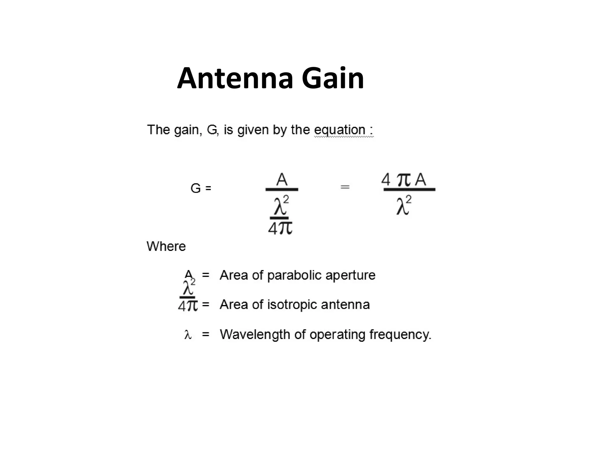 Antenna Gain
 