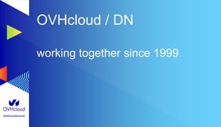 #OVHcloudSummit
OVHcloud / DN
working together since 1999
 