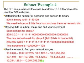 Subnet Network Example Digital network lecturer2 | PPT