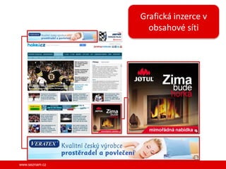 www.seznam.cz
Grafická inzerce v
obsahové síti
 