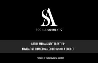 SOCIAL MEDIA’S NEXT FRONTIER:
NAVIGATING CHANGING ALGORITHMS ON A BUDGET
1
 