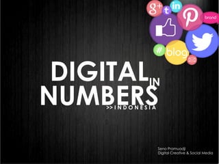 DIGITAL
NUMBERS
IN
>> I N D O N E S I A
Seno Pramuadji
Digital Creative & Social Media
 