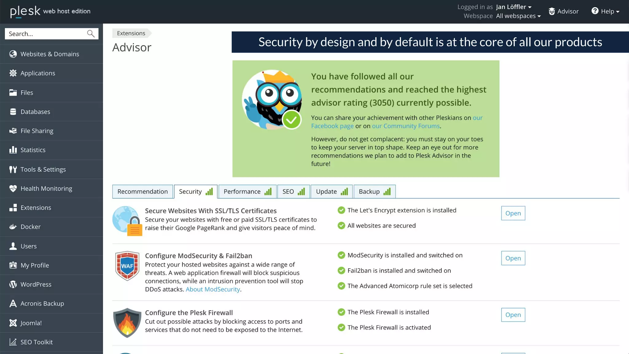 Security by design and by default is at the core of all our products
 