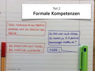 Teil 2 
Formale Kompetenzen
Bild: Bob Blume, Twitter
 