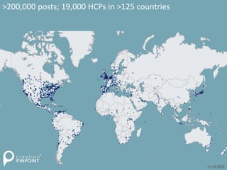 >200,000 posts; 19,000 HCPs in >125 countries
n=16,896
 