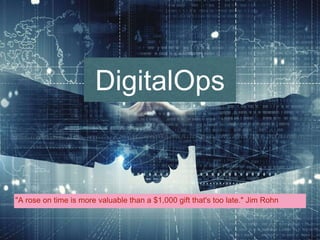 DigitalOps
"A rose on time is more valuable than a $1,000 gift that's too late." Jim Rohn
 