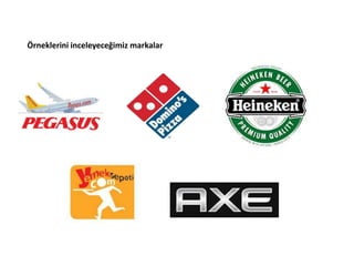 Örneklerini inceleyeceğimiz markalar
 