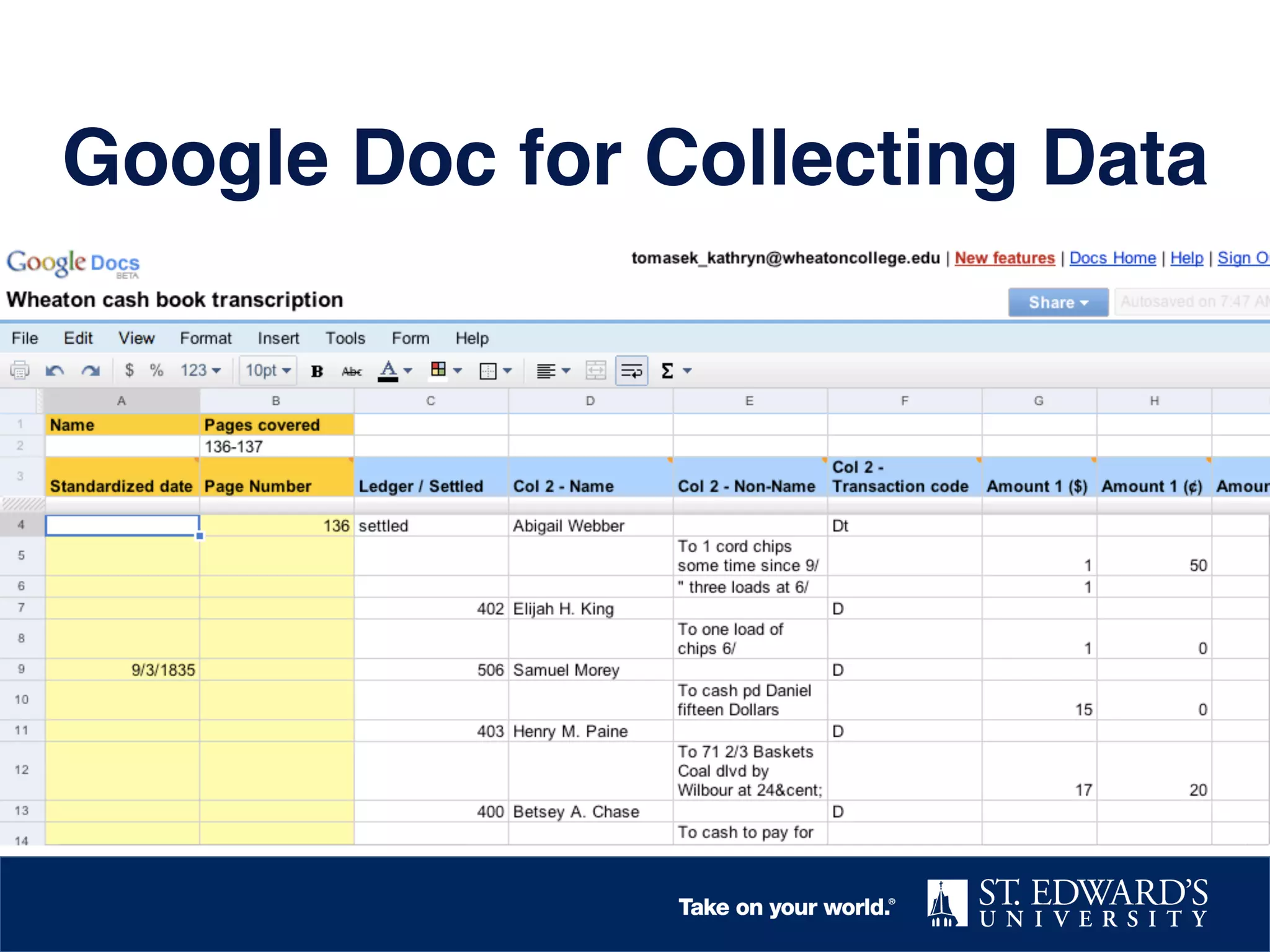 Google Doc for Collecting Data!

 