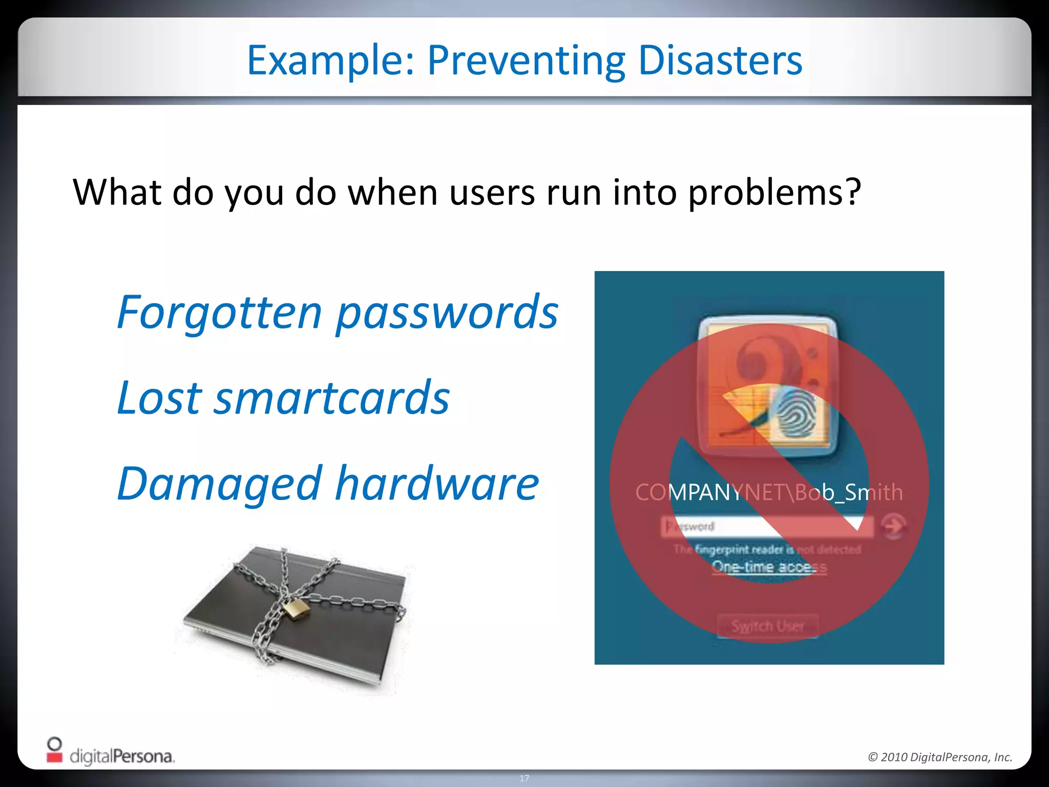DigitalPersona Pro Gives IT Control Over Authentication