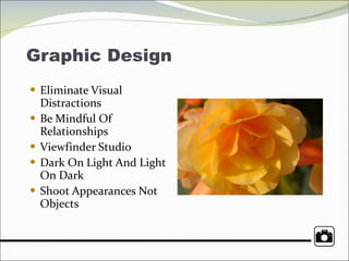 Graphic Design Eliminate Visual Distractions Be Mindful Of Relationships Viewfinder Studio Dark On Light And Light On Dark Shoot Appearances Not Objects 