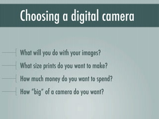 Digital Photography basics
