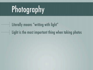 Digital Photography basics