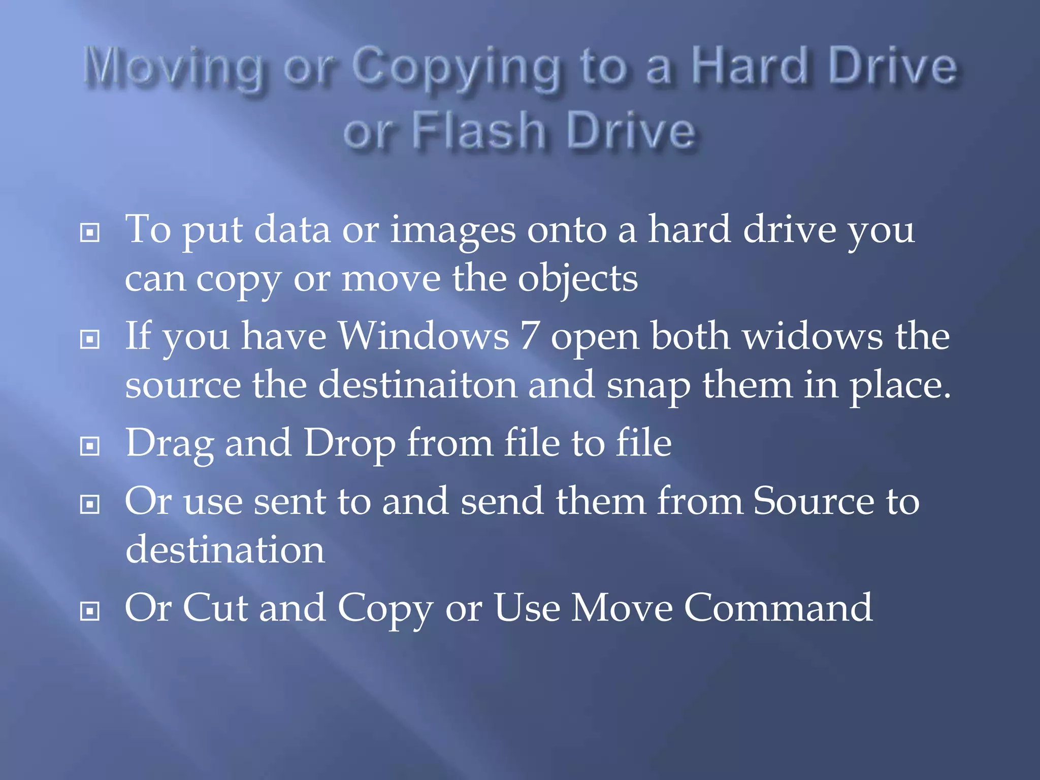 Burning a DVD – In WindowsChoose the Live File System format when you want to burn a data disc that will play in a computer running Windows XP or later. Insert a writable disc, such as a CD-R, CD-RW, DVD-R, DVD-RW, or DVD+RW disc, into your computer's CD, DVD, or Blu-ray Disc burner.In the AutoPlay dialog box that appears, click Burn files to disc using Windows Explorer.If the AutoPlay dialog box doesn't appear, click the Start button , click Computer, and then double-click your disc burner.In the Burn a Disc dialog box, type a name for this disc in the Disc title box, click Like a USB flash drive, and then click Next.