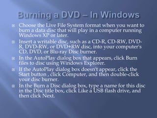 This will bring you to the Burning Screen if Show  is Complete hit next and Movie Maker will create the  Show onto  DVDBurns the Finalizes Project then puts it on dvd for viewing you can then Save Project on Hard Drive to Use or Edit later
