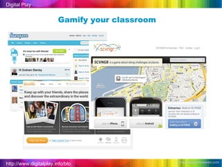 http://www.digitalplay.info/blog Digital Play Gamify your classroom http://www.chorewars.com   