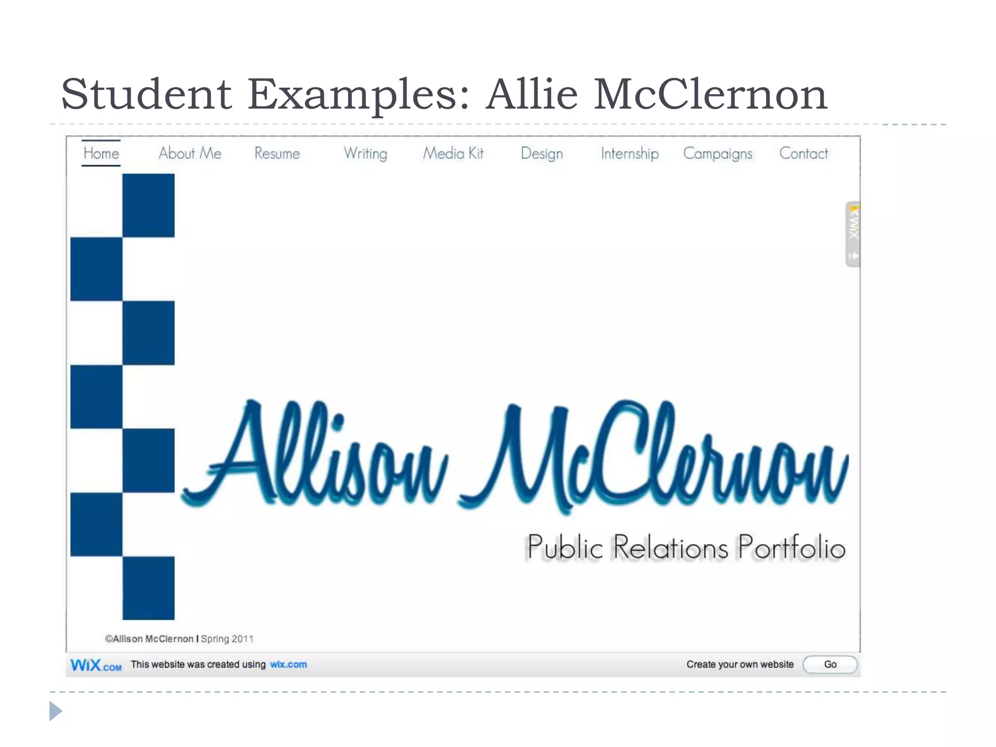Student Examples: Allie McClernon

 