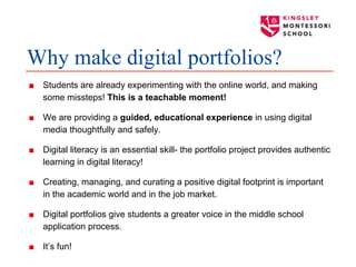 Importance of digital portfolio for school students