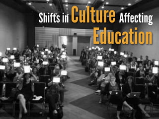 Shifts in Culture Affecting
Education
 
