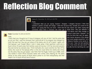 Reflection Blog Comment
 