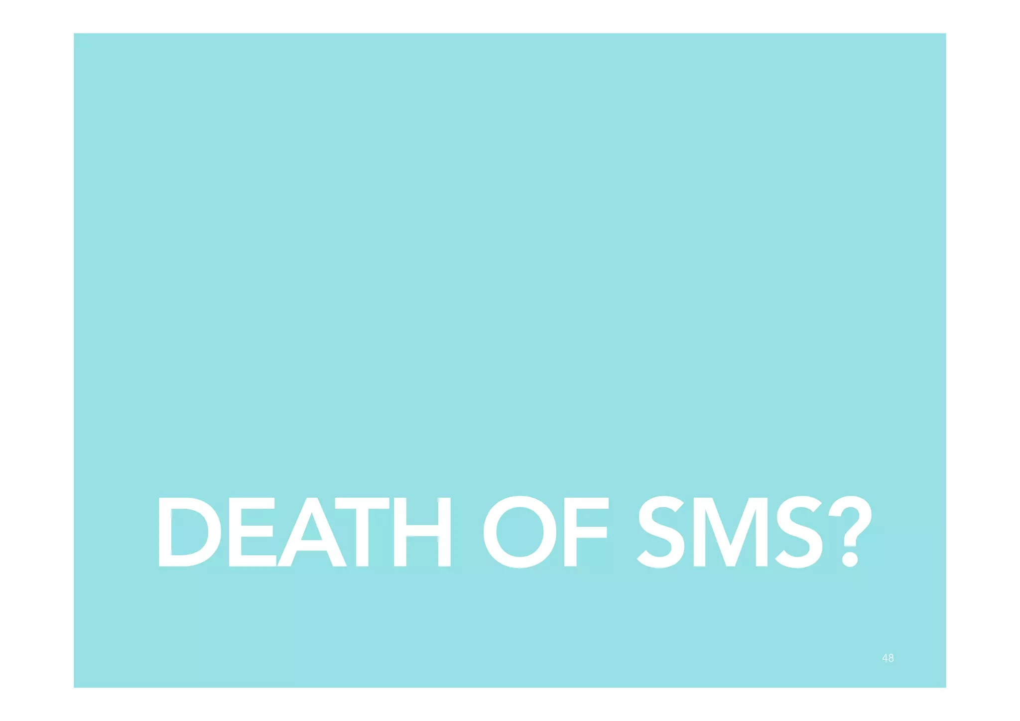 DEATH OF SMS?
48
 