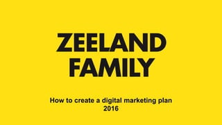 How to create a digital marketing plan
2016
 