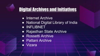 Digital Preservation and Cultural Heritage: Preserving the Past for the ...
