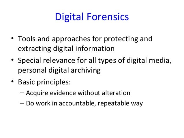 the importance and methods of preserving the integrity of digital evidence Stressing the importance of information integrity is an essential element to the opportunity and responsibility to protect the integrity of that information a chain -of-custody process that validates how evidence has been gathered, digital transformation information management secure destruction secure storage. the importance and methods of preserving the integrity of digital evidence Stressing the importance of information integrity is an essential element to the opportunity and responsibility to protect the integrity of that information a chain -of-custody process that validates how evidence has been gathered, digital transformation information management secure destruction secure storage.