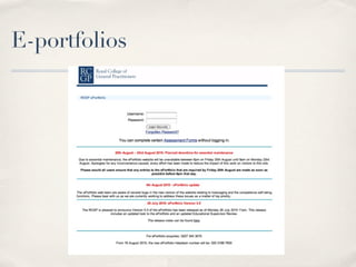 E-portfolios
 