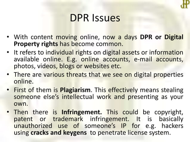 Digital property rights | PPTX | Data Storage and Warehousing | Computing