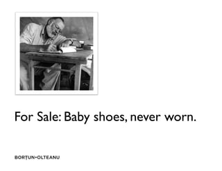 For Sale: Baby shoes, never worn.
 