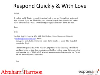 Respond Quickly & With Love 