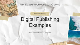 Digital Publishing
Examples
 