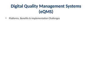 Comprehensive Guide to Digital Quality Management Systems (eQMS ...