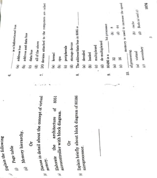 Digital Old Question Paper for Reference (Bharathiyar University) | PDF
