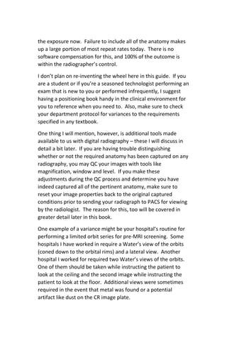 Digital Radiography Image Critique | PDF