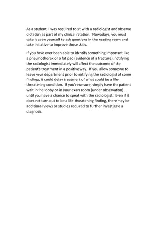 Digital Radiography Image Critique | PDF