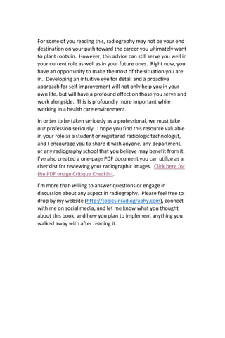 Digital Radiography Image Critique | PDF