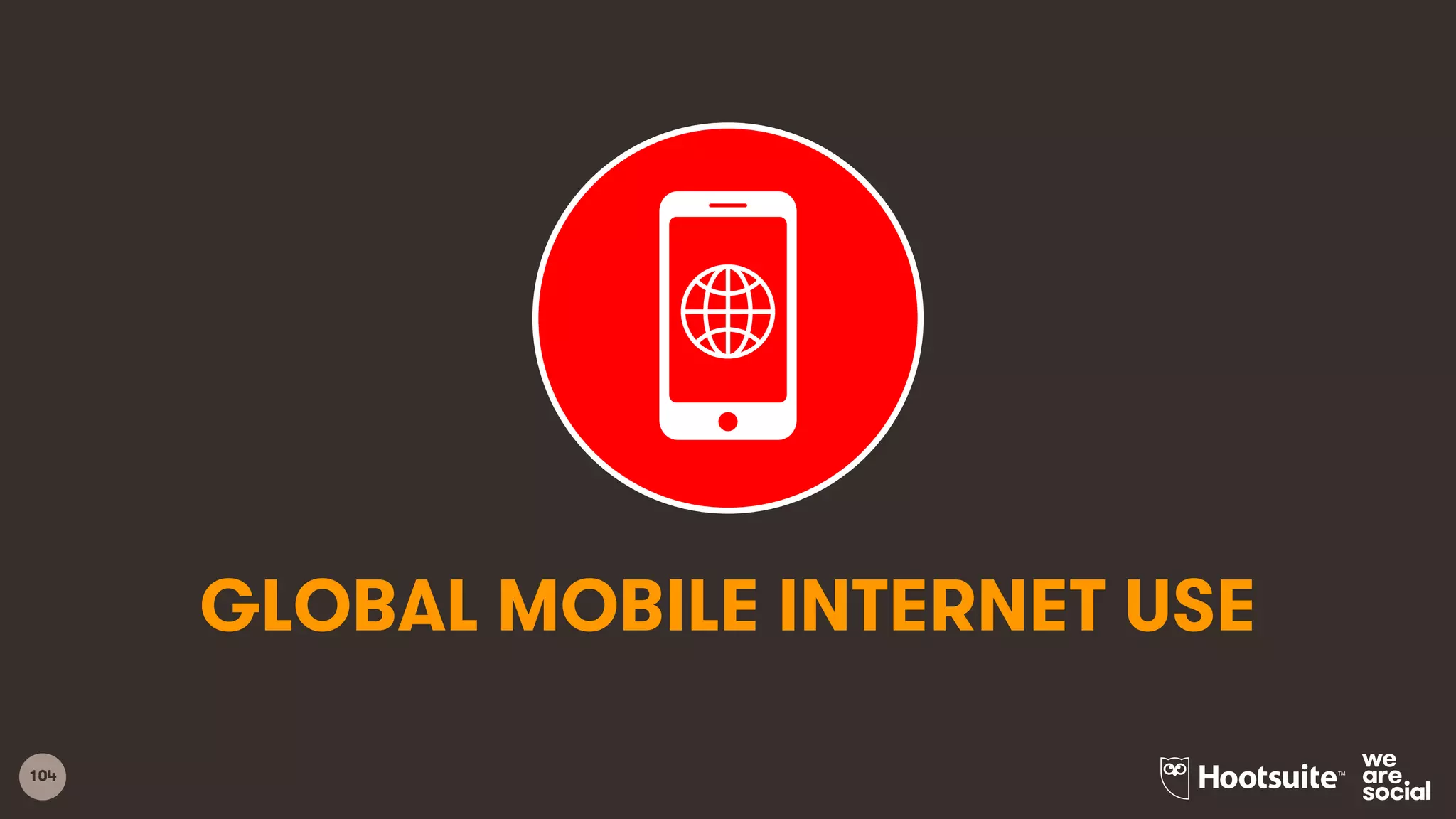 104
GLOBAL MOBILE INTERNET USE
 