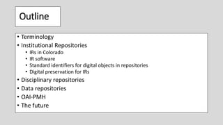 Digital Repositories: Essential Information for Academic Librarians