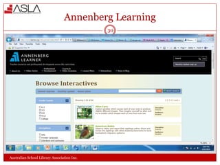 Annenberg Learning
30

Australian School Library Association Inc.

 