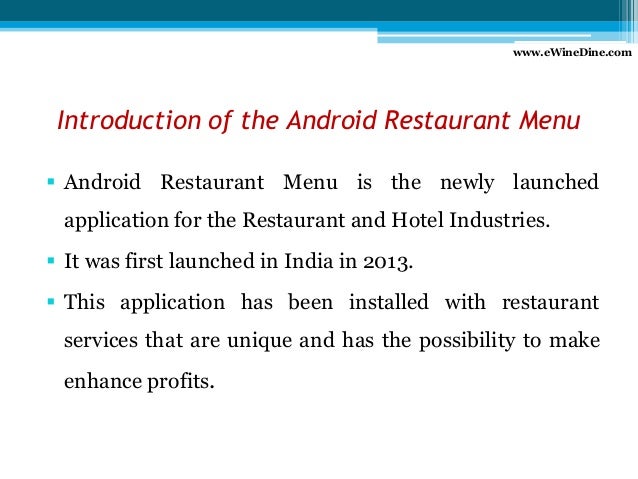 restaurant application